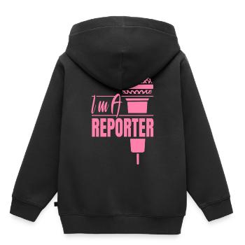 Ich bin Reporter Medien Korrespondent Journalist - Kinder Premium Organic Hoodie - Schwarz - Hinten - AI Model Kid Male (0cm)