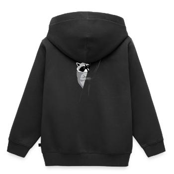 Waschbär Panda Raccoon maskierter Bandit - Kinder Premium Organic Hoodie - Schwarz - Hinten - AI Model Kid Male (0cm)
