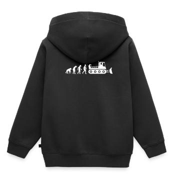 Evolution Chenilles de piste - Sweat Premium à capuche enfant bio - noir - Dos - AI Model Kid Male (0cm)