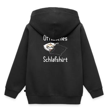 Sommeil sommeil pyjama Chill paresseux sommeil - Sweat Premium à capuche enfant bio - noir - Dos - AI Model Kid Male (0cm)