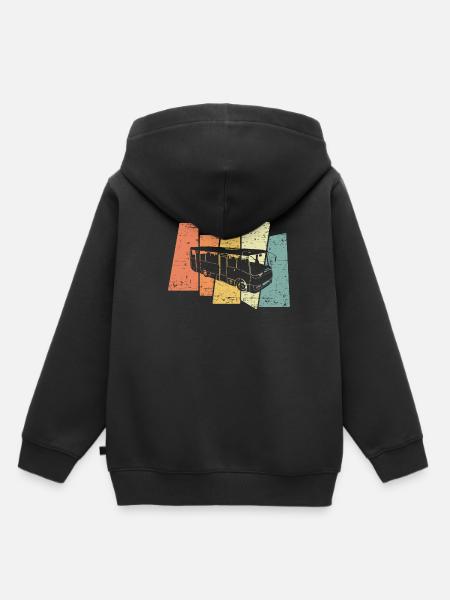 Retro Bus Driver Profession Transporter Bus - Sweat Premium à capuche enfant bio - noir