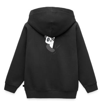 L’ours panda se cache - Sweat Premium à capuche enfant bio - noir - Dos - AI Model Kid Male (0cm)