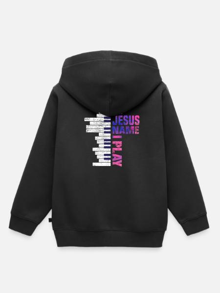 Klavier Jesus Christen Glaube - Kinder Premium Organic Hoodie - Schwarz