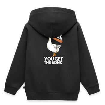 Mess With The Honk You Get The Bonk - Sweat Premium à capuche enfant bio - noir - Dos - AI Model Kid Male (0cm)