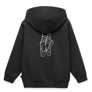 Ballett Schuhe - Kinder Premium Organic Hoodie - Schwarz - Hinten - AI Model Kid Male (0cm)