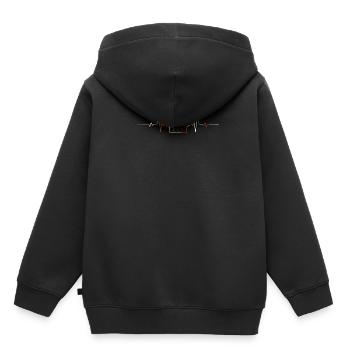 Vitruvian Guitar Vintage Leonardo Da Vinci Man - Sweat Premium à capuche enfant bio - noir - Dos - AI Model Kid Male (0cm)