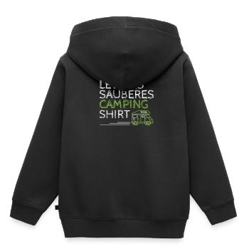Letztes Sauberes Camping - Kinder Premium Organic Hoodie - Schwarz - Hinten - AI Model Kid Male (0cm)