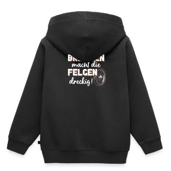 Bremsen macht die Felgen dreckig - Kinder Premium Organic Hoodie - Schwarz - Hinten - AI Model Kid Male (0cm)