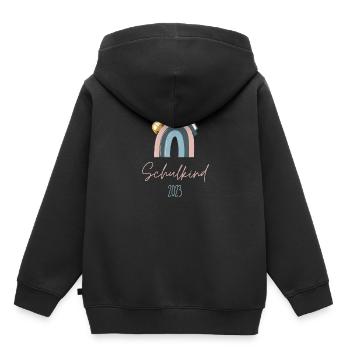 Schulkind Schulanfänger 2023 - Kinder Premium Organic Hoodie - Schwarz - Hinten - AI Model Kid Male (0cm)