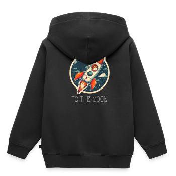 To The Moon Shiba Inu Rocket Crypto Währung - Kinder Premium Organic Hoodie - Schwarz - Hinten - AI Model Kid Male (0cm)
