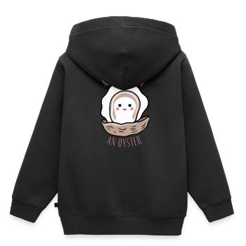 Moister Than An Oyster Funny Girlie Gift - Kids Premium Organic Hoodie - black - Back - AI Model Kid Male (0cm)