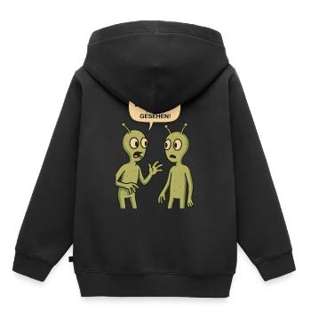 Oh, I haven't seen you in ages (aliens) - Kids Premium Organic Hoodie - black - Back - AI Model Kid Male (0cm)