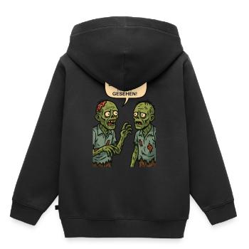 Oh, I haven't seen you for ages (zombies) - Kids Premium Organic Hoodie - black - Back - AI Model Kid Male (0cm)