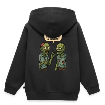 I haven't seen you in a minute (Zombies) - Kids Premium Organic Hoodie - black - Back - AI Model Kid Male (0cm)