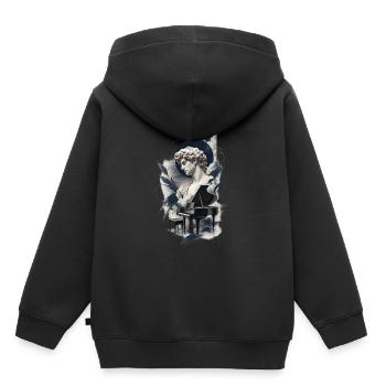 Ästhetische Klavierkunst - Kinder Premium Organic Hoodie - Schwarz - Hinten - AI Model Kid Male (0cm)