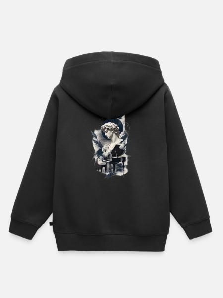 Ästhetische Klavierkunst - Kinder Premium Organic Hoodie - Schwarz