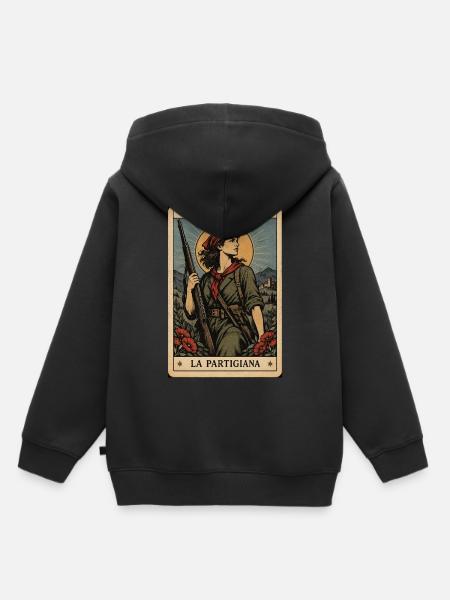 la_partigiana - Kinder Premium Organic Hoodie - Schwarz