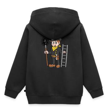 ramoneur - Sweat Premium à capuche enfant bio - noir - Dos - AI Model Kid Male (0cm)