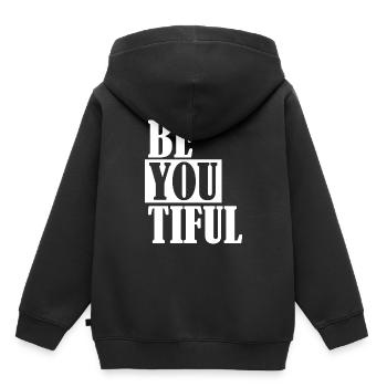 Beautiful beautiful wonderful w - Kids Premium Organic Hoodie - black - Back - AI Model Kid Male (0cm)