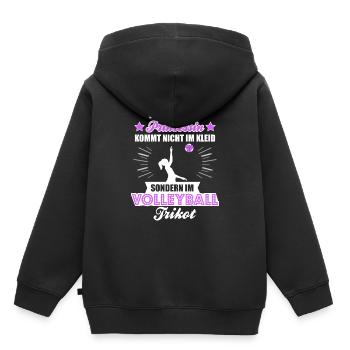 eine Echte Prinzessin kommt nicht im kleid sondern - Kinder Premium Organic Hoodie - Schwarz - Hinten - AI Model Kid Male (0cm)