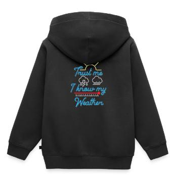 Meteorologie - Kinder Premium Organic Hoodie - Schwarz - Hinten - AI Model Kid Male (0cm)