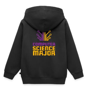 ordinateur - Sweat Premium à capuche enfant bio - noir - Dos - AI Model Kid Male (0cm)