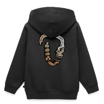Klettern Karabiner - Kinder Premium Organic Hoodie - Schwarz - Hinten - AI Model Kid Male (0cm)