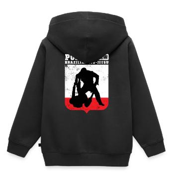Brazilian Jiu-Jitsu Poland - Kinder Premium Organic Hoodie - Schwarz - Hinten - AI Model Kid Male (0cm)