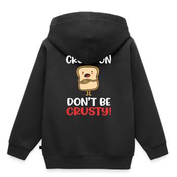 Garlic Bread - Kids Premium Organic Hoodie - black - Back - AI Model Kid Male (0cm)