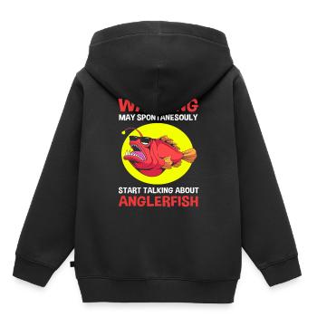 Poisson-grenouille - Sweat Premium à capuche enfant bio - noir - Dos - AI Model Kid Male (0cm)