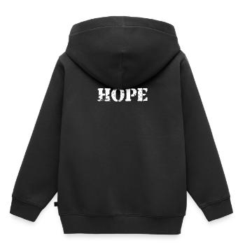 Hope - Sweat Premium à capuche enfant bio - noir - Dos - AI Model Kid Male (0cm)