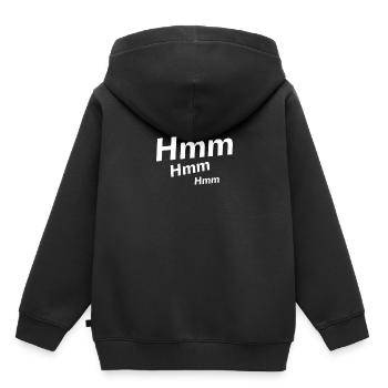 Hm Hmm Hmmm Nachdenklich - Kinder Premium Organic Hoodie - Schwarz - Hinten - AI Model Kid Male (0cm)