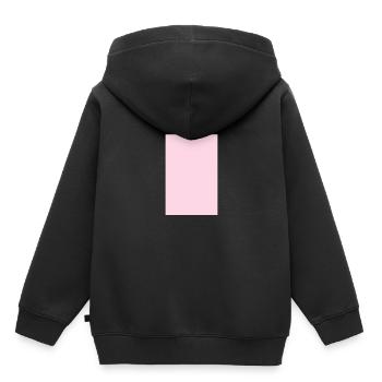 Pink Rectangle Square Square Template for Design - Kids Premium Organic Hoodie - black - Back - AI Model Kid Male (0cm)