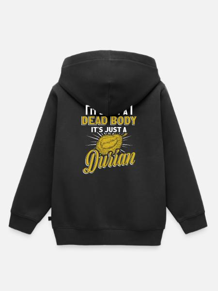 Durian - Kinder Premium Organic Hoodie - Schwarz