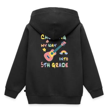 Chucking my way into 5th grade - Kids Premium Organic Hoodie - black - Back - AI Model Kid Male (0cm)