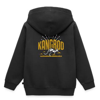 kangourou - Sweat Premium à capuche enfant bio - noir - Dos - AI Model Kid Male (0cm)