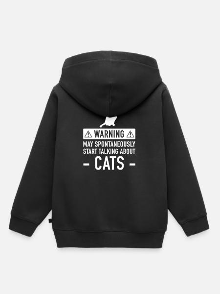 Lustige Katzen-Geschenk-Idee - Kinder Premium Organic Hoodie - Schwarz