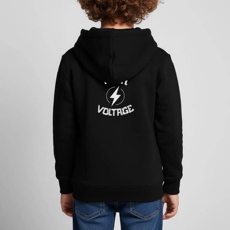Volt Current High Voltage Lightning Thunderstorm Gift Kids Premium Organic Hoodie
