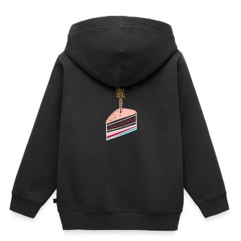 GEBURTSTAGSKUCHEN GEBURTSTAG - Kinder Premium Organic Hoodie - Schwarz - Hinten - AI Model Kid Male (0cm)