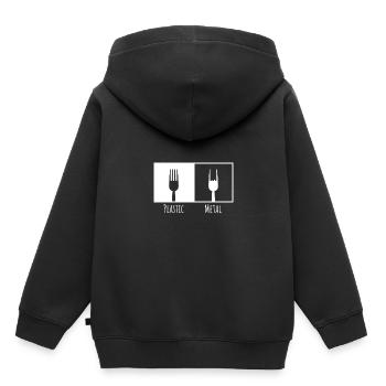 Metal Heavy Metal Musim Gothique Death Metal - Sweat Premium à capuche enfant bio - noir - Dos - AI Model Kid Male (0cm)
