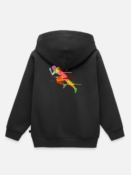 Sprinter Sprint Läufer Laufen Joggen Sport - Kinder Premium Organic Hoodie - Schwarz