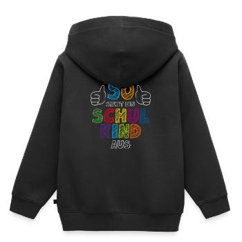 This is how a schoolchild looks from school enrollment gift - Kids Premium Organic Hoodie - black - Back - AI Model Kid Male (0cm)