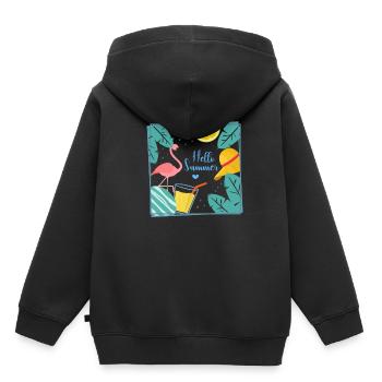été - Sweat Premium à capuche enfant bio - noir - Dos - AI Model Kid Male (0cm)