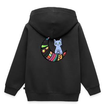 Außerirdische Katze Alien Ufo Haustier Geschenk - Kinder Premium Organic Hoodie - Schwarz - Hinten - AI Model Kid Male (0cm)
