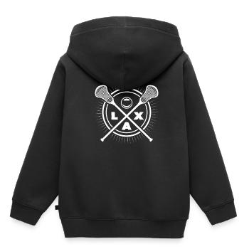lacrosse - Sweat Premium à capuche enfant bio - noir - Dos - AI Model Kid Male (0cm)