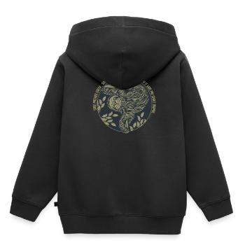 luiaard - Kinder Premium hoodie biologisch - zwart - Achter - AI Model Kid Male (0cm)