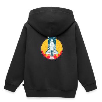 Space Shuttle Spacecraft Space Galaxy Space - Kids Premium Organic Hoodie - black - Back - AI Model Kid Male (0cm)