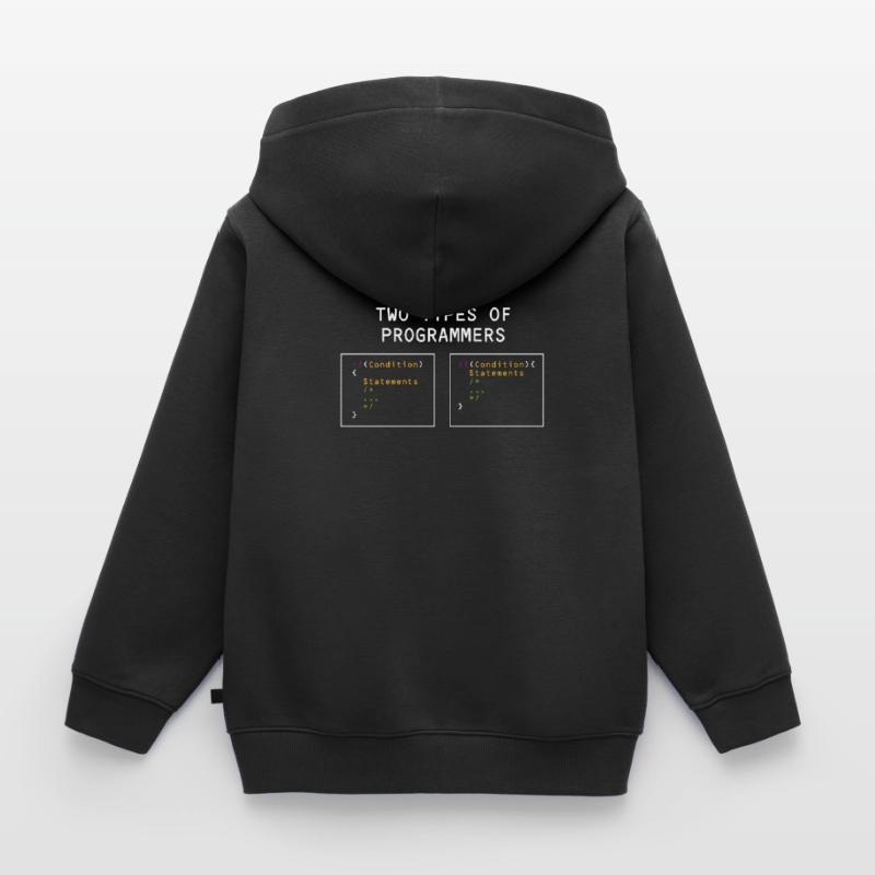 Zwei Arten Programmierer PHP HTML IT Developer Kinder Premium Organic Hoodie