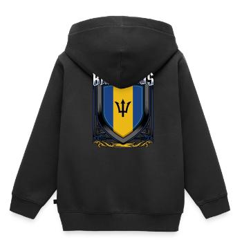 Armoiries de la Barbade cadeau d'etat de l'etat de la Barbade - Sweat Premium à capuche enfant bio - noir - Dos - AI Model Kid Male (0cm)