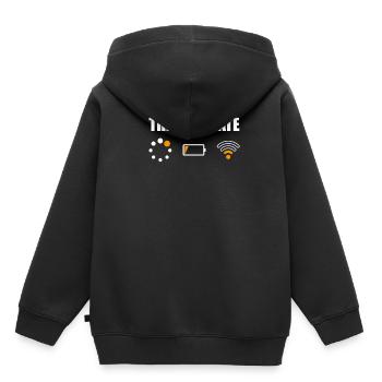 Chemise drôle de nerd d'ordinateur Choses de geek que je déteste - Sweat Premium à capuche enfant bio - noir - Dos - AI Model Kid Male (0cm)